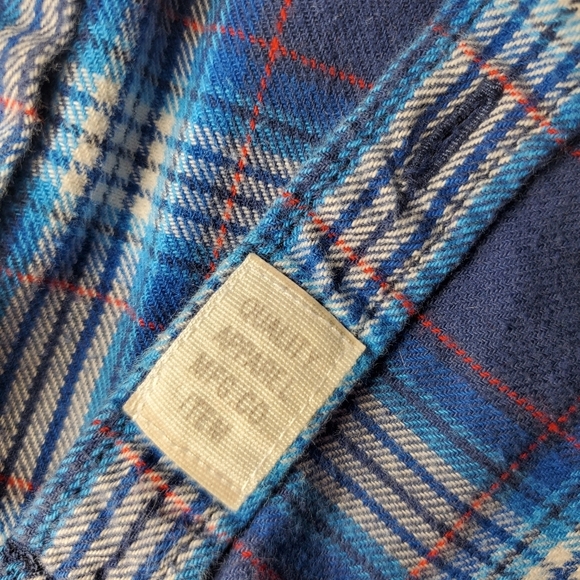 Carter's Blue Red White Plaid Flannel Button Down Shirt Toddler Boy Size 3T EUC - Picture 4 of 14